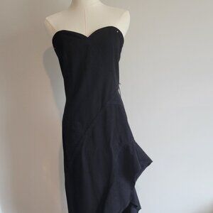 Strapless semi formal gown